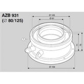 JUNKERS AZB 931 ADAPTER 80/125 7716780184